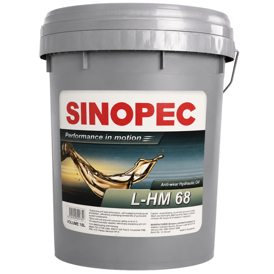 Nhớt thủy lực Sinopec L-HM AW 68 - 18L