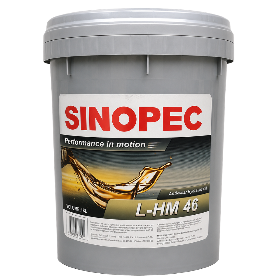 Nhớt thủy lực Sinopec L-HM AW 46 - 18L