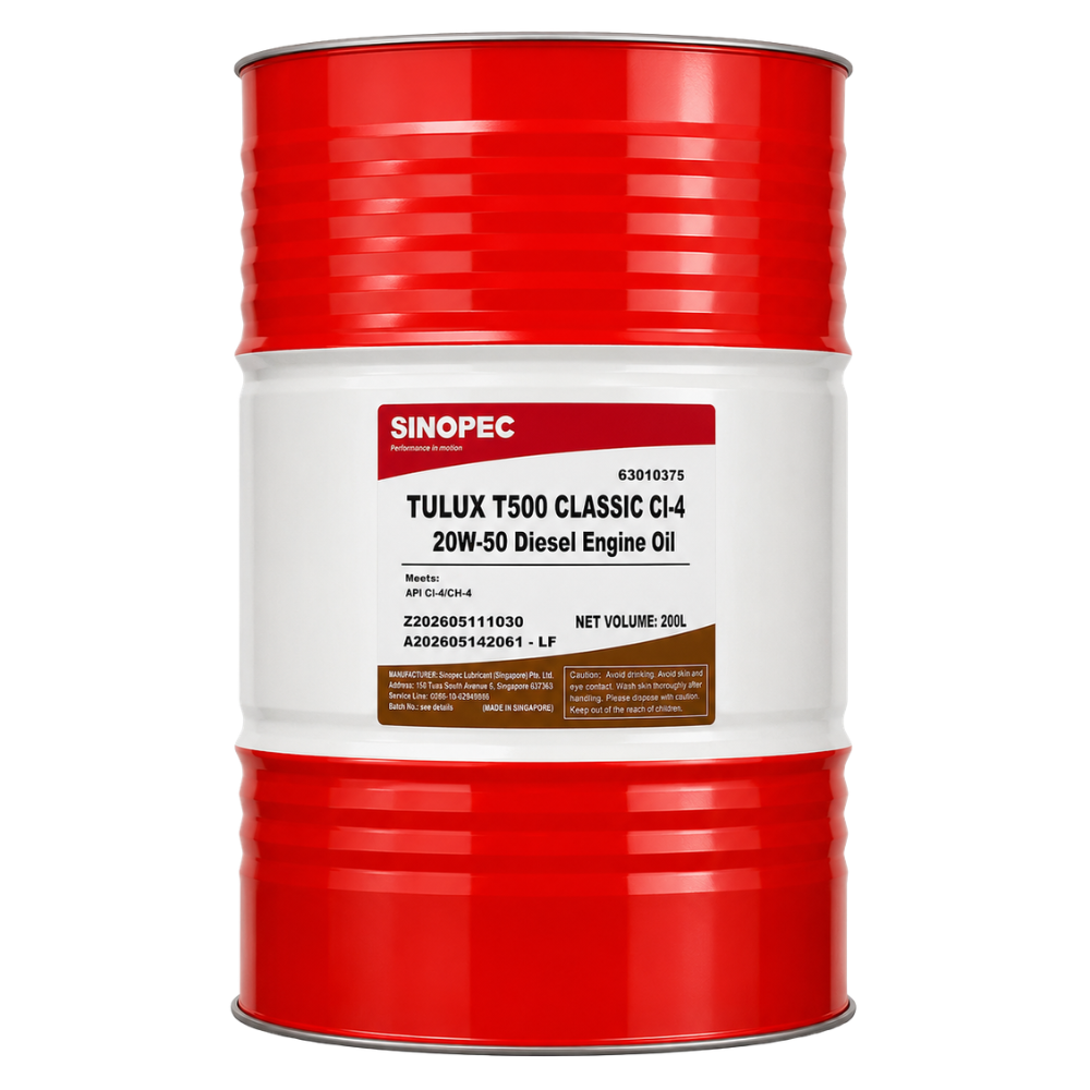Nhớt động cơ Sinopec Tulux T500 Classic CI-4 20W-50 - 200L