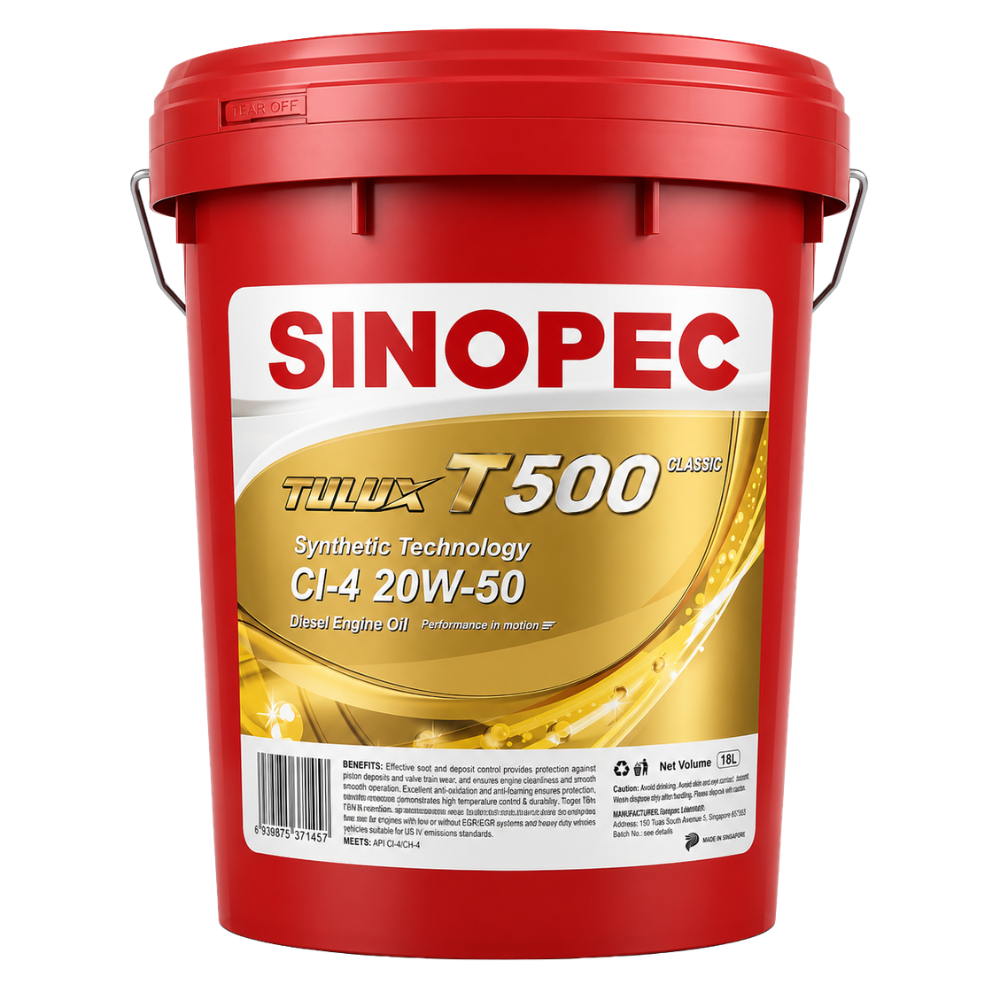 Nhớt động cơ Sinopec Tulux T500 Classic CI-4 20W-50 - 18L